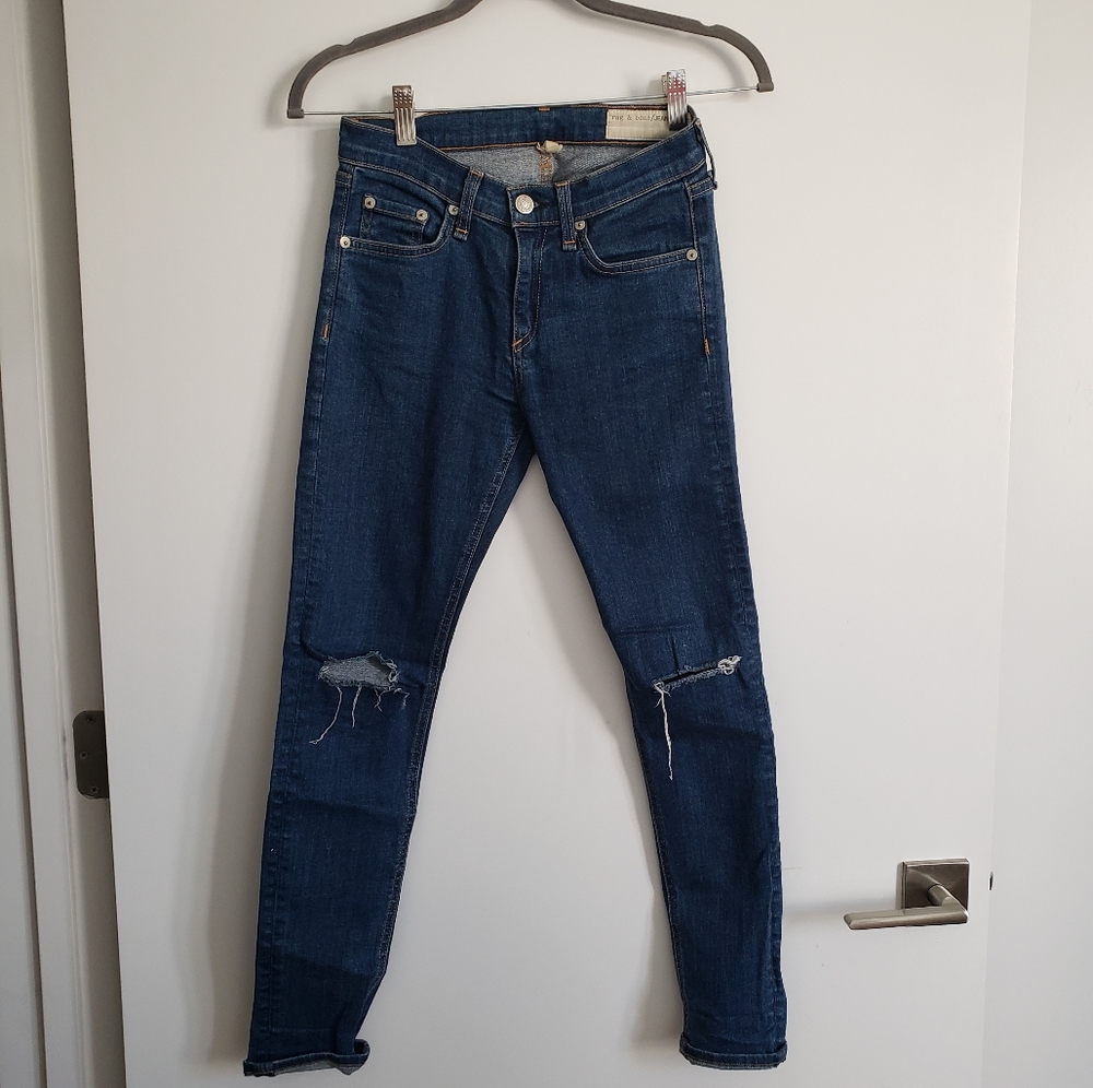 Rag & Bone Ripped Skinny Jeans